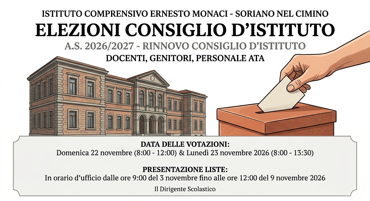 Decreto indizione elezioni per il rinnovo del Consiglio d'Istituto e nomina Commissione elettorale